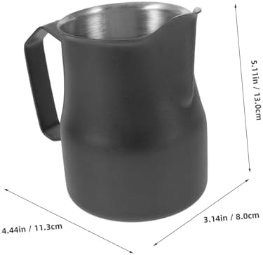 OSALADI 3pcs Stainless Steel Frothing Pitcher Pointed Spout for Latte Art Capacity Espresso Jug Metal Coffee Steamer for Home and Use - Image 5