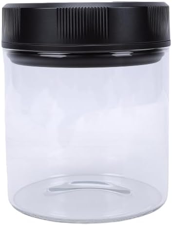 ZJchao Automatic Vacuum Coffee Canister 700ml Borosilicate Glass Airtight Container with Pump for Freshness fit Storage of Beans Tea Sugar Clear Modern Design by ZJchao