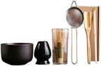 6pcs/Set Bamboo Matcha Set, Including Bowl, Tea Puller, Spoon, Whisk Stand, Strainer, Ceremony(H-02) by Unknown