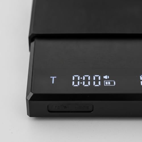 Coffee Scale Espresso Scale Digital Scale Kitchen Scale with Timer and Precision for Stable Weighing Rechargeable Compact Silicone Surface, Black - Image 5