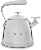 SMEG Stovetop Whistling Kettle – 50s Retro Style, 2.3 Liter (10 Cup / 2.4 Quart) Stainless Steel Tea Kettle with Iconic Design & Whistle – Premium Kitchen Statement Piece (Silver) - Image 5