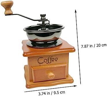Alipis Fellow Coffee Grinder Manual Hand Crank Burr Mill Bean Grinder for Home Use - Image 4