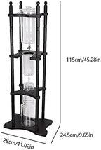 2500ml Large Capacity Cold Brew Tower Cold Brew Drip Tower Japanese Drip Coffee Cold Brew Coffee Dripper Tower, Black Wood Straight Frame - Image 7
