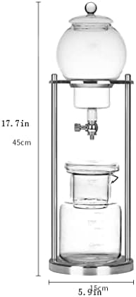 JITEM Cafetera Ice Cold Dripper Coffee and Tea Maker Dripper Brewer Maker with Adjustable Water Flow Stainless Steel Filter Glass Carafe for Coffee or Tea - Image 2