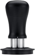 Normcore 58mm Coffee Tamper V5, Spring-loaded Espresso Tamper with Titanium Coating Flat Base, Anodized Aluminum Handle and Silcone Stand, Black by NORMCORECOFFEETOOLS