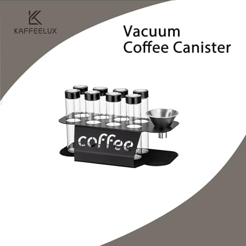 Wooden Coffee Bean Sampling Set with Test Tubes, Funnel - Coffee Bean Storage & Tasting Kit for Coffee Lovers, Cafes (C) - Image 7