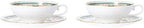 Noritake P58043A/4409 Tea Cup & Saucer (Pair Set) 6.1 fl oz (180 cc) Flower Chisel 2 Guests Bone China - Image 2