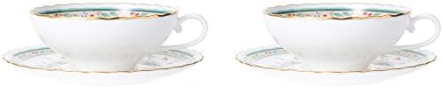Noritake P58043A/4409 Tea Cup & Saucer (Pair Set) 6.1 fl oz (180 cc) Flower Chisel 2 Guests Bone China - Image 2