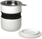 FORLIFE Curve Asian Style Tea Cup with Infuser and Lid 12 ounces, White - Image 2