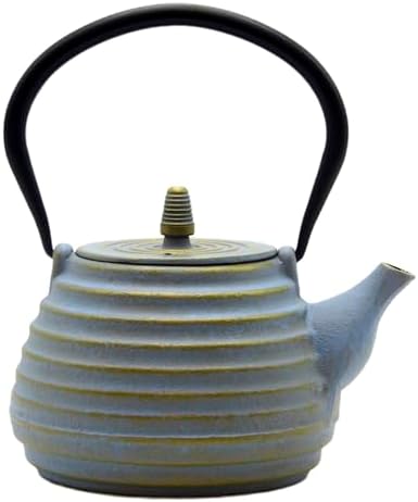 33.8oz Cast Iron Teapot for Stovetop, Tea Kettle with Infuser by SECHUDO