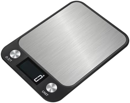 Electronic Scale, Kitchen Scale 5kg Platform Stainless Steel Commercial High-Precision Electronic Balance,for Meal Prep, Baking and Cooking(Gray,5Kg) by Unknown
