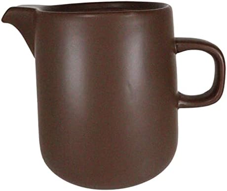 Ebros Gift Colorful Matte Finish Porcelain Portable Personal Artisan Hand Crafted Barista Style Coffee Maker Carafe Pot Flask With Pour Over Dripper Filter Cup Set (Brown) - Image 4