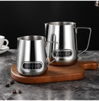 Stainless Steel Milk Frothing Pitcher 17 fl oz, Graduated Measurement Markings, Coffee Latte Art Steaming Jug, Polished Finish, Durable Kitchen Tool for Baristas and Home Use - Silver - Image 2