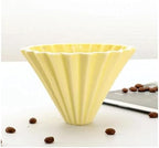 1-4 People Hand-brewed Coffee Filter Cup Drip Ceramic Origami Reusable Tool(3-4CUP x Tray) - Image 5