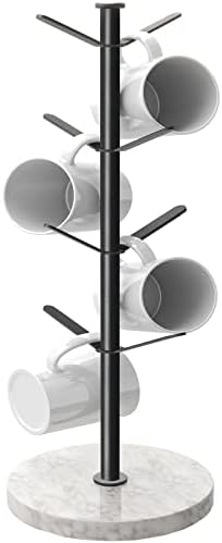 Gypie Marble Mug Holder Tree, 8 Hooks Small Coffee Cups Stand, Black by GypieHouseware