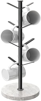 Gypie Marble Mug Holder Tree, 8 Hooks Small Coffee Cups Stand, Black by GypieHouseware