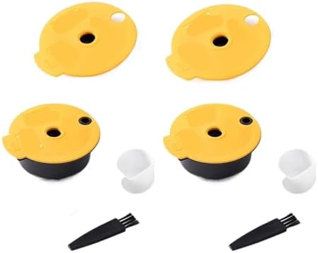 Reusable Pod,Silicone Cap Lid Stainless Steel Refill Coffee Capsule，Compatible With Bosch.,Compatible With Tassimo，with 60/180/ 200 /220ml(Pp 60 180 200 220,With tamper) by Unknown