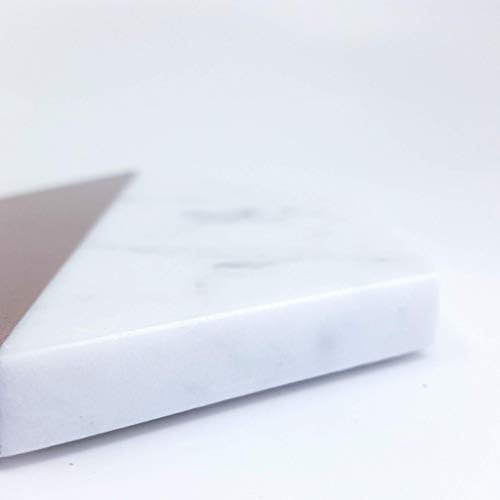 Marble Hexagon Stone Coasters with Rose Gold Accent, Set of 4 - Image 6