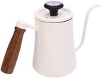 GOWENIC 600ML Pour Over Coffee Kettle with Thermometer (White) - Image 2