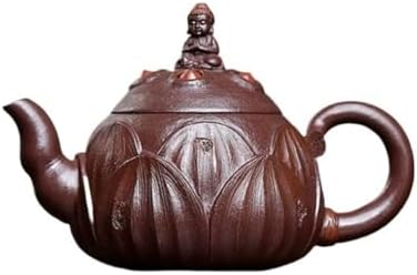 Tea Kettle Household Purple Sand Tea Maker Retro Step By Step Lotus Handmade Teapot Ceramic Tea Infuser by Unknown
