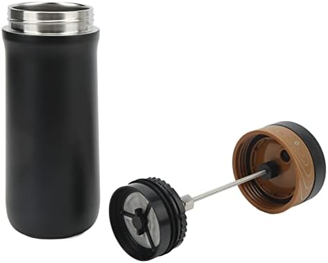Omabeta Portable Stainless Steel French Press Coffee Maker Insulated Travel Mug for Coffee Lovers 320ML - Image 7