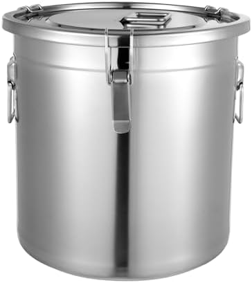 8.71Gal 304 Stainless Steel Airtight Canister with Lid & Locking Clamp - Image 2