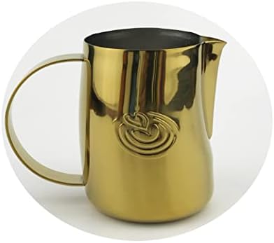 KuGuo 500ml Milk Frothing Pitcher for Latte Art Espresso, Mirror Gold by Unknown