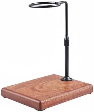 Coffee Stand Pour Over Station Dripper Holder Rack With Adjustable Height Aluminum Alloy Bracket And Wood Base Stable Non Slip Pads suitable for home, Black, Solid Wood by Unknown