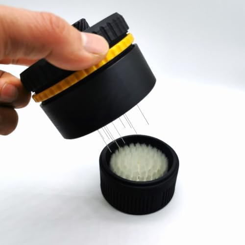 Geared Spinning Coffee Stirrer with Fine Needles, Adjustable Depth Distribution Tool for Espresso Dosing, for Home Coffee Shop 58mm - Image 3