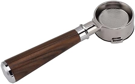 Ymiko Set Ear for 58mm Bottomless Portafilter with Solid Wood Handle Compatible with Barsetto Coffee Machine Stainless Steel Design for Enhanced Brewing Experience (#2) - Image 3