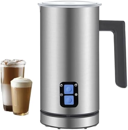 Automatic Milk Frother,4-in-1 Hot & Cold Coffee Foamer, Stainless Steel Milk Mixer, for Coffee, Latte, Hot Chocolate Milk Machine by Unknown