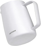 Normcore Milk Pitcher with Sharp Spout - Espresso Steaming Pitcher - Milk Frothing Jug - Espresso Barista Tool - Non-stick coating White - 20.3 oz (600 ml) - Image 2