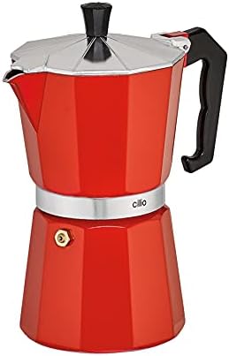 Cilio Classico Stovetop Espresso Maker, 15 Ounce, Red by cilio