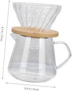 Coffee Dripping Cup 600ml Wooden Manual Brewing Coffee Xmas Filter - Image 2