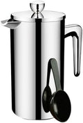 French Press Coffee Maker With 3-Layer Filter System Double Wall Insulated Stainless Steel Multifunction Brewed Coffee Pot With 1 Coffee Spoon And Cleaning Brush(/Silver B,350ml) by GIZNXBA