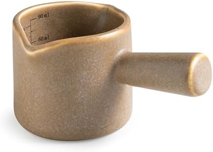 YHOSSEUN YHOJOY Double Spouts Measuring Cups, Ceramic Espresso Cup with Handle, Measuring Espresso Shot Milk Cup by YHOSSEUN