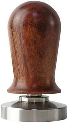 Calibrated Espresso Coffee Tamper 30lb Spring Loaded Elastic Coffee Tamper Aluminum/Wooden Stainless Steel Coffee Powder Hammer(Wooden Tamper-53mm) by Unknown
