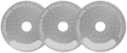 Titanium Coating Espresso Puck Screen 51/53/58.5mm Reusable Metal Filter 0.8mm Thickness Lower Shower Screen(3pcs H 58.5mm) by Unknown
