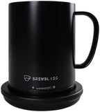 Brewbliss Temperature Control Smart Mug, 14 Oz, App-Controlled & Self-Heating Coffee Mug with 90 Min Battery Life, 1°F Precise Temperature Control Mug Warmer, Gift for Christmas & Birthdays - Black by Unknown