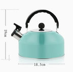Stovetop Kettle 3L Stainless Steel Whistling Kettle with Handle Large Capacity Tea Simple Solid Color Water Kettles for Stove(Red) - Image 2