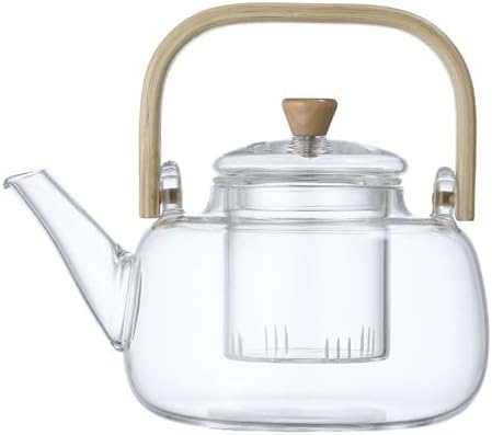WALFRONT Glass Teapot, Borosilicate Household Teapot with Removable Infuser 1000ml Large Capacity Tea Kettle with Handle for Flower Tea Herbal Family Gatherings - Image 6