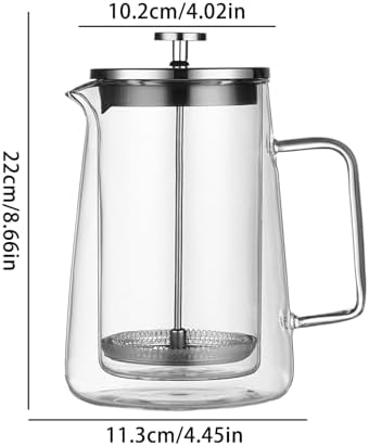 Coffee Press Glass Stainless Steel Double-Wall Insulated Kettle - Image 6