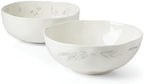 Lenox Oyster Bay 2-Piece Nesting Serving Bowls, 5.50 LB, White by Lenox