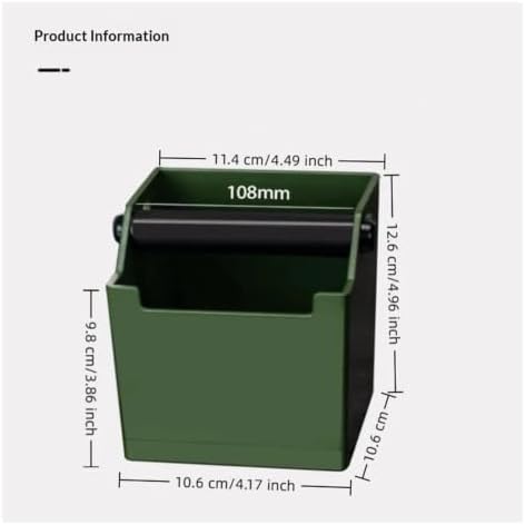 Coffee Knock Box, ABS Stainless Steel Rubber Grounds Bin - Image 7