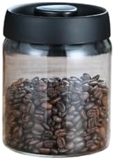 Sealed Glass Coffee Storage Canister Press Vacuum Seal Container for Bean Seasonings Dry Food User Friendly Glass Organizers by EINCORN