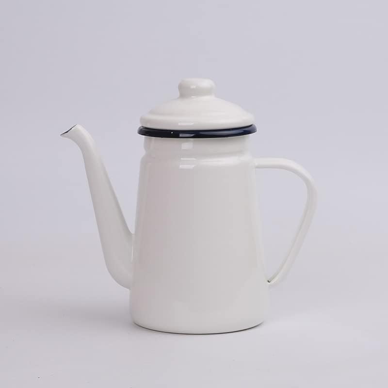 Coffee Press Fashion Pot Enamel Oil Pot Hand Tea Kettle Pour Over Coffee Milk Jug Pot Tea Maker Pots (A) by Unknown