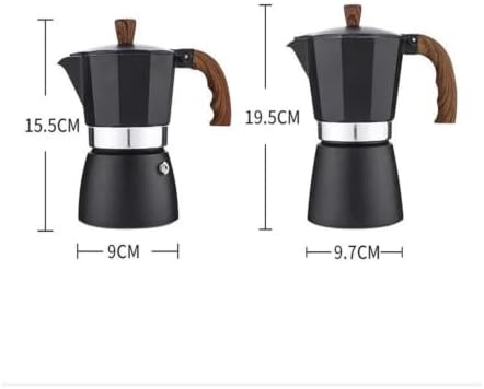 Vintage Moka Pot 150/300ml Wood Handle Stovetop Espresso Maker Italian - Image 2