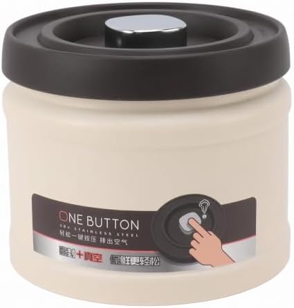 Vacuum Sealed Coffee Container, 304 Stainless Steel Press Type by Bewinner