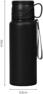 1200 ml Double wall vacuum Leakproof stainless steel wide mouth insulated water bottle,tea tumbler with tea strainer,cup and lid; travel coffee thermoses hot drinks,cold thermal flask - Image 2