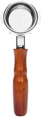 DIBTSA 58mm Espresso Portafilter Compatible with La Marzocco,Double Spouts 2 Ears, Stainless Steel Head and Filter Basket and Wood Handle - Image 5